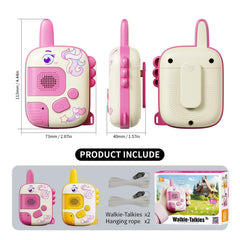 JKGIFTS Unicorn Walkie Talkies durable construction for sturdy play.