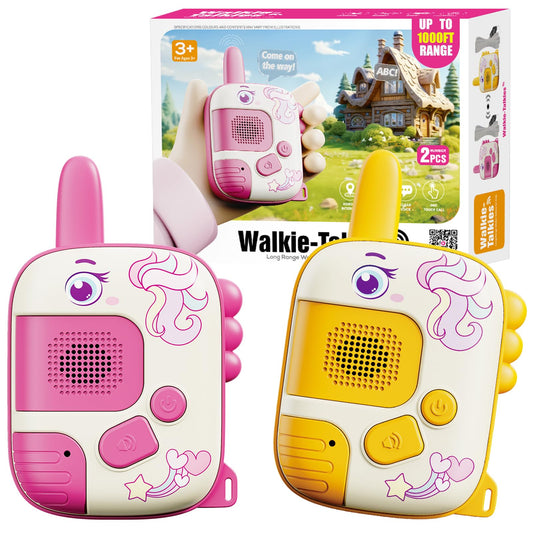 JKGIFTS Unicorn Walkie Talkies front view for easy communication and play.