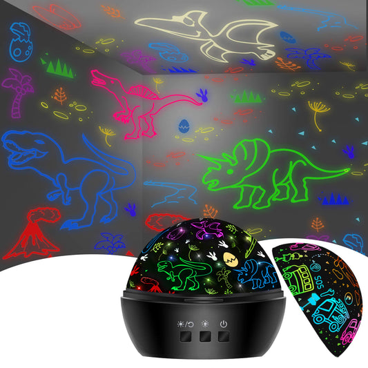 JKGIFTS dinosaur night light with rotation projection for a dreamy bedtime