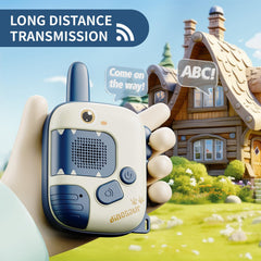JKGIFTS kids walkie talkie easy use with one-channel design for simple play.