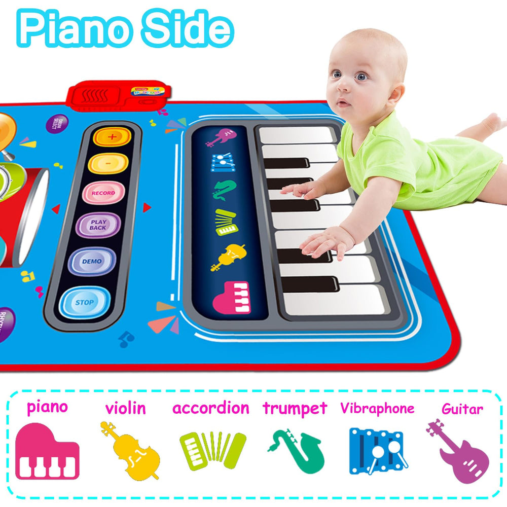 JKGIFTS musical mat drum side with sticks for rhythmic exploration