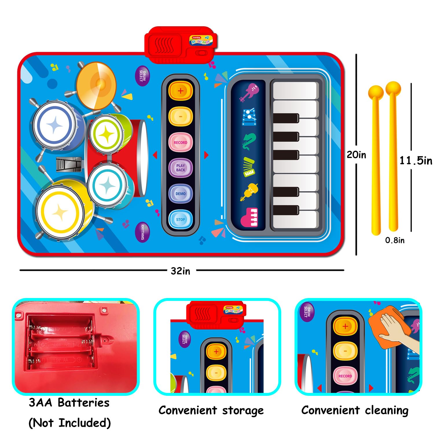 JKGIFTS two-player mat invites parent-child interaction during play