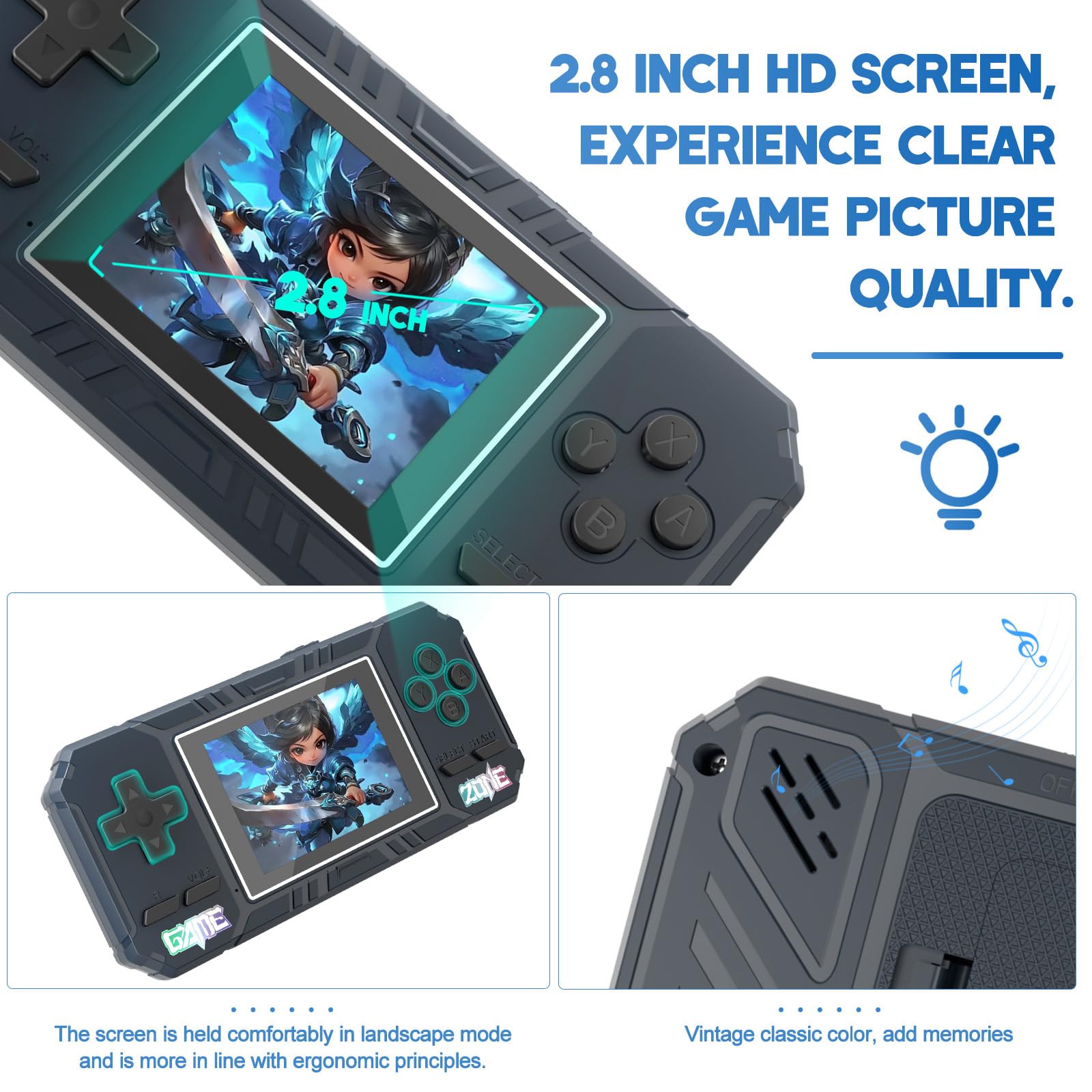 JKV ergonomic horizontal design reduces wrist strain during play