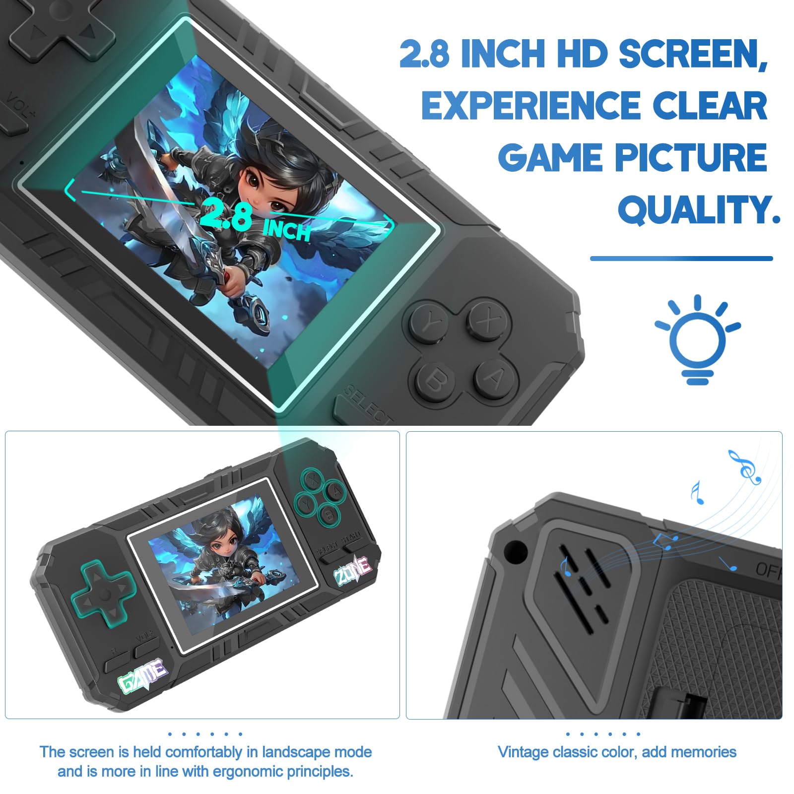 JKV rechargeable battery powers up to three hours of play on the go