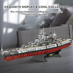 JMBricklayer Battleship lifeboats and propellers provide authentic maritime charm
