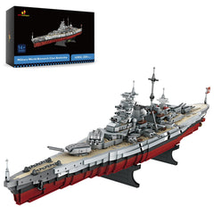JMBricklayer Battleship model front view for display and collectible appeal