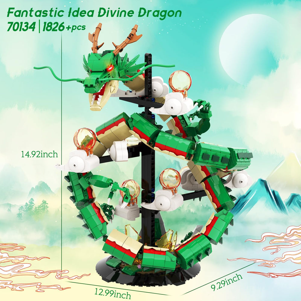 JMBricklayer Dragon glowing balls lit — ambient illumination for night displays
