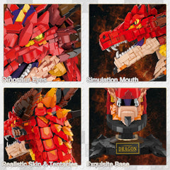 JMBricklayer dragon head texture detail emphasizes craftsmanship and collectible appeal.