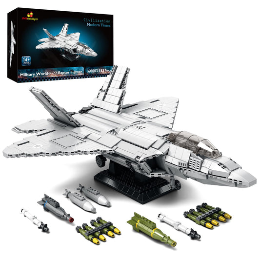 JMBricklayer F-22 Raptor assembly highlights precise parts for a durable display model.
