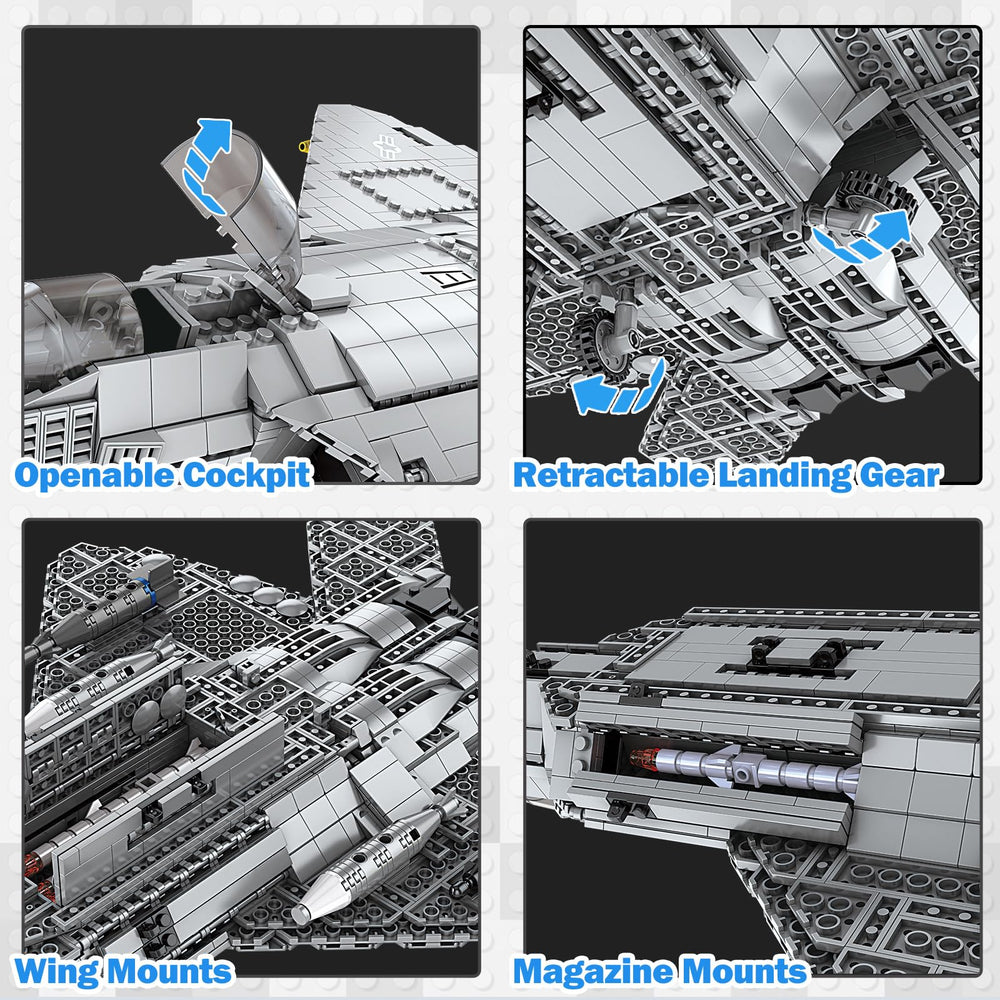 JMBricklayer F-22 Raptor cockpit detail captures authentic styling for immersive building.