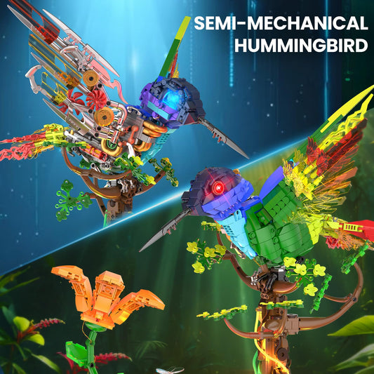 JMBricklayer hummingbird wings with gradient scales for dynamic desk display.