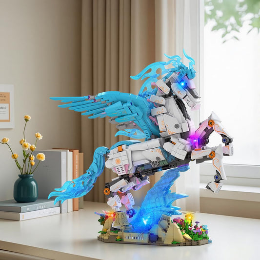 JMBricklayer Pegasus during assembly showcases detailed, satisfying creative process