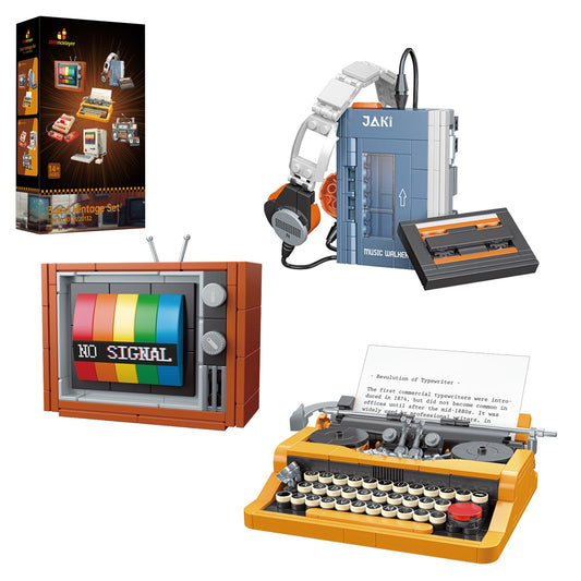 JMBricklayer Typewriter model on display, ideal retro desk decor.