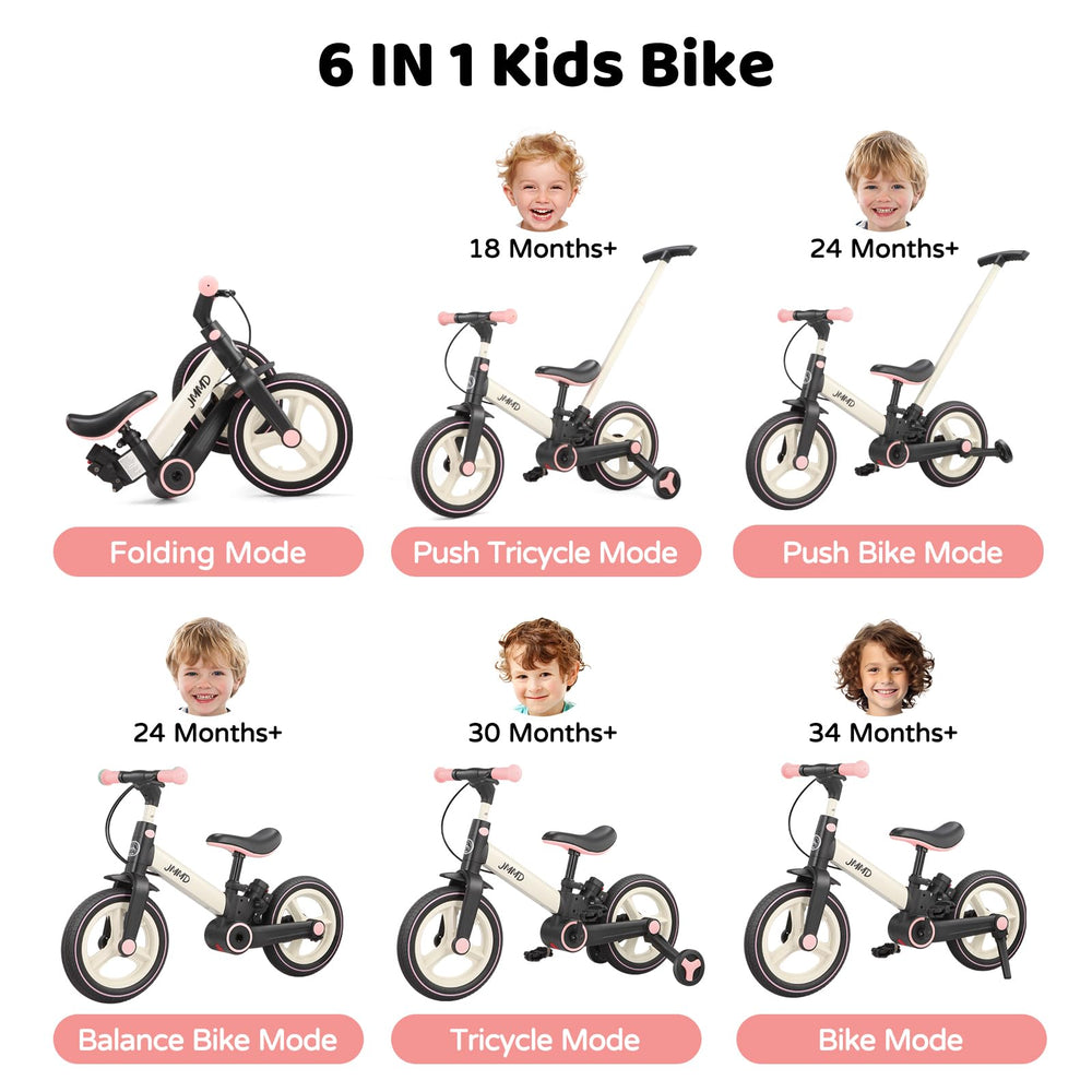 JMMD bike folded for travel and compact storage