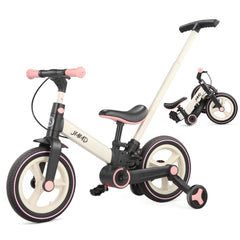 JMMD 6-in-1 toddler bike with push-handle for easy parent-guided rides
