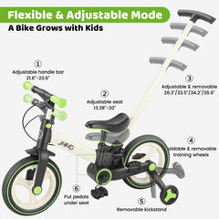 JMMD 6-in-1 toddler bike safety features for parental peace of mind