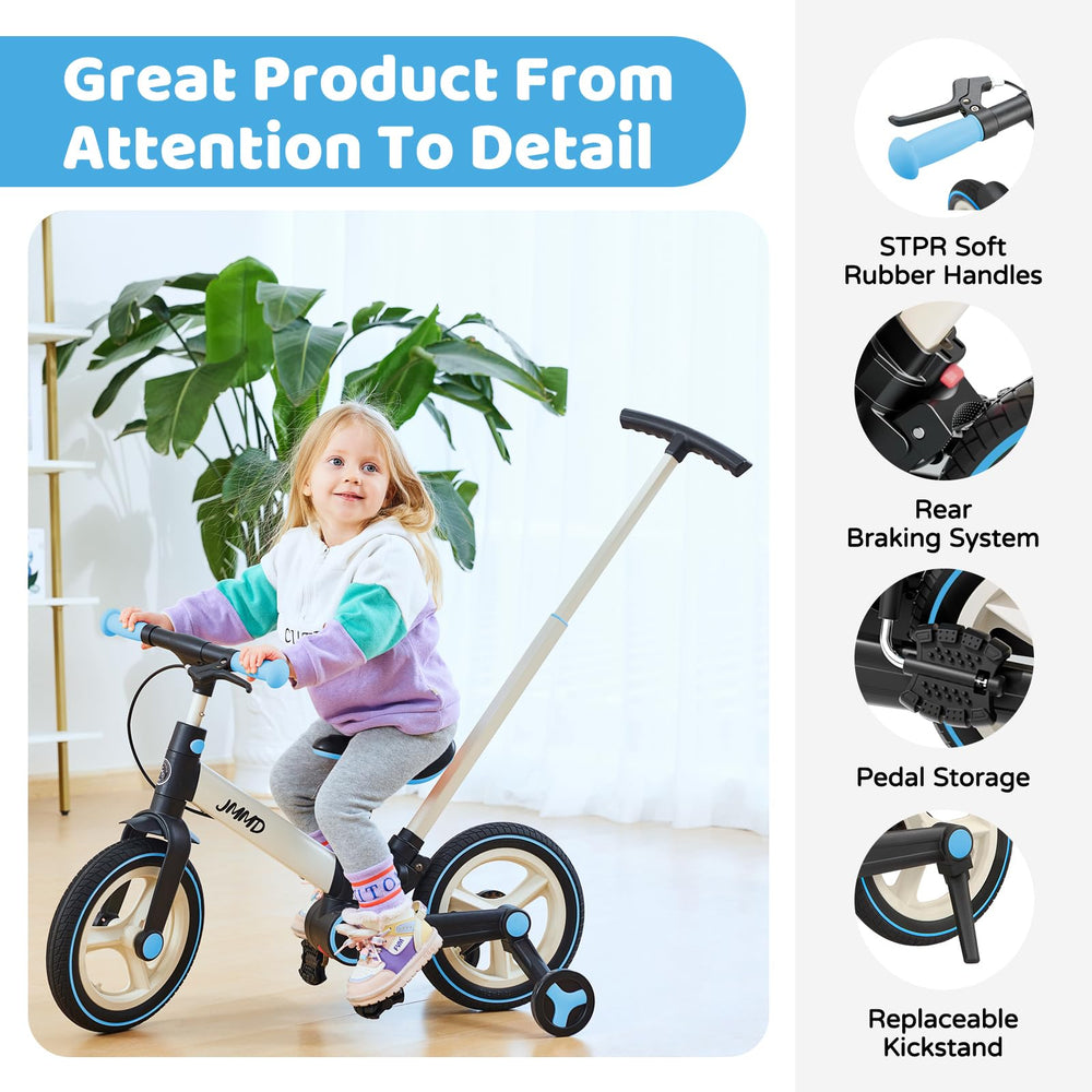JMMD 6-in-1 bike training wheels aid beginner balance.
