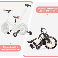 JMMD training wheels support balance from guided to independent riding