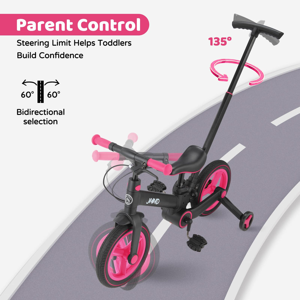 JMMD 6-in-1 with training wheels builds initial balance and confidence.