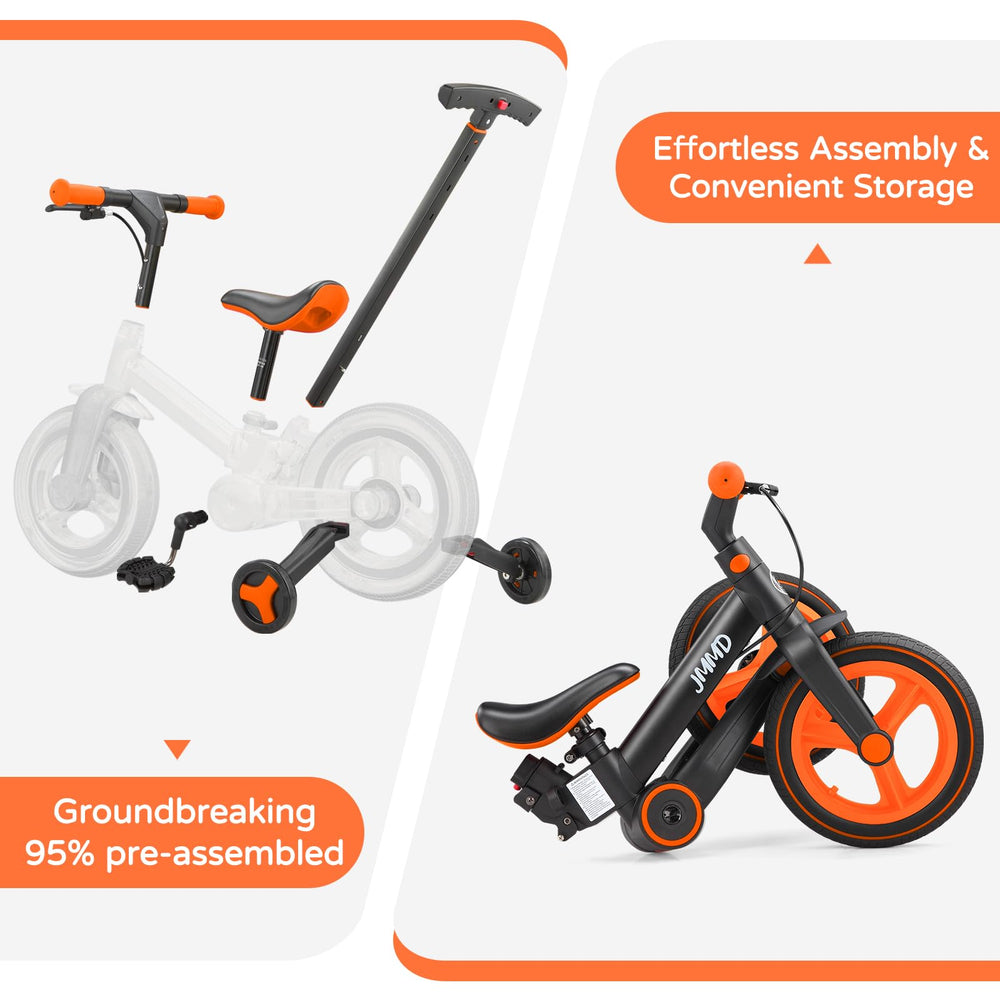 JMMD 6-in-1 hand brake offers responsive stopping for little riders.