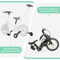 JMMD 6-in-1 kickstand keeps the bike upright between rides.