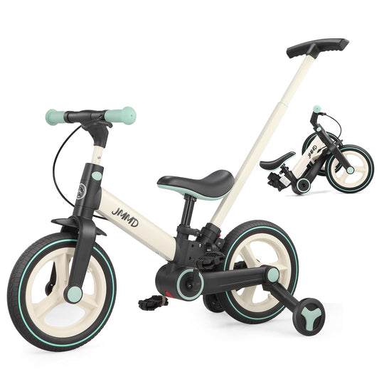 JMMD 6-in-1 toddler bike with push handle for easy parent control.