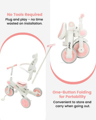 JMMD EVA silent wheels allow quiet indoor and outdoor use.