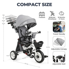 JMMD seat and 3-point harness detail for secure toddler support