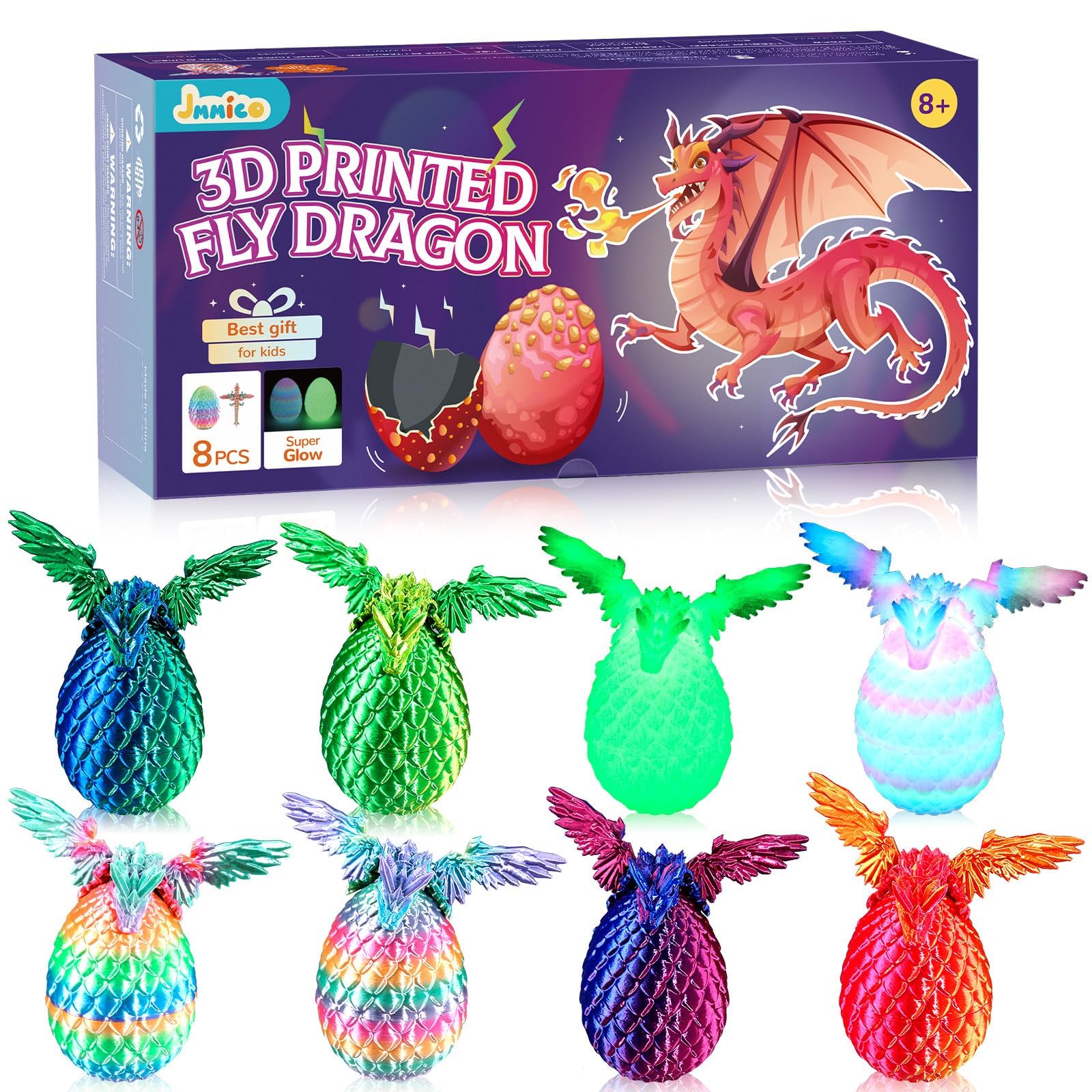 JMMICO dragon eggs inside dragon figure, detailed for display and imaginative play.