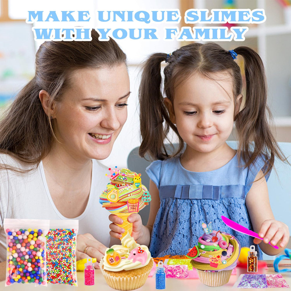 JMUQ fishbowl beads add playful accents to slime projects.