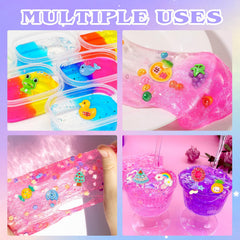 JMUQ racquet tools help mix, blend, and texture slimes.