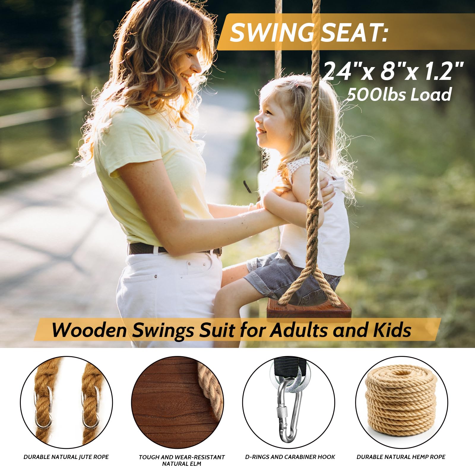 Extension straps from JMZOO illustrate secure beam attachment for outdoor use.