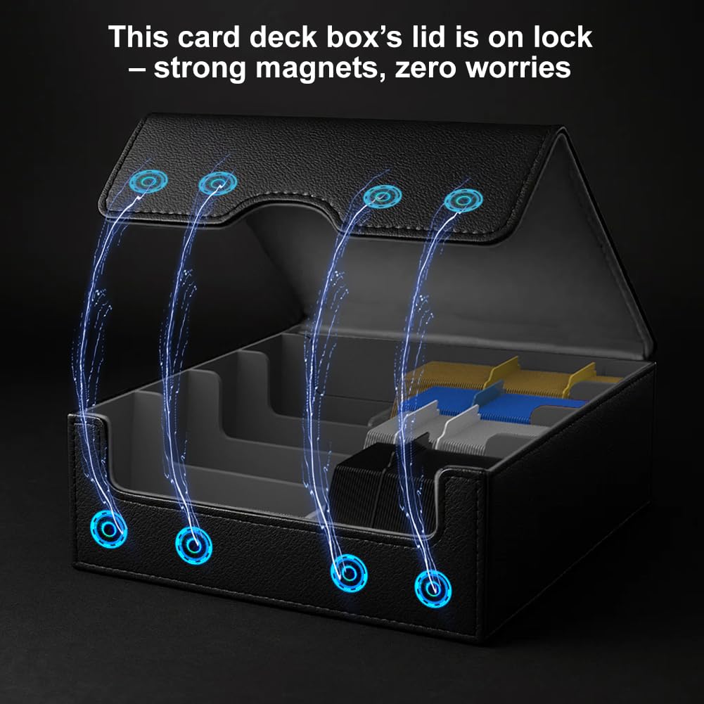 Inside view of JNLODGE box with 24 dividers for precise card organization
