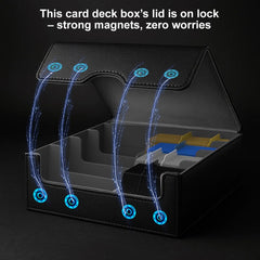 Inside view of JNLODGE box with 24 dividers for precise card organization