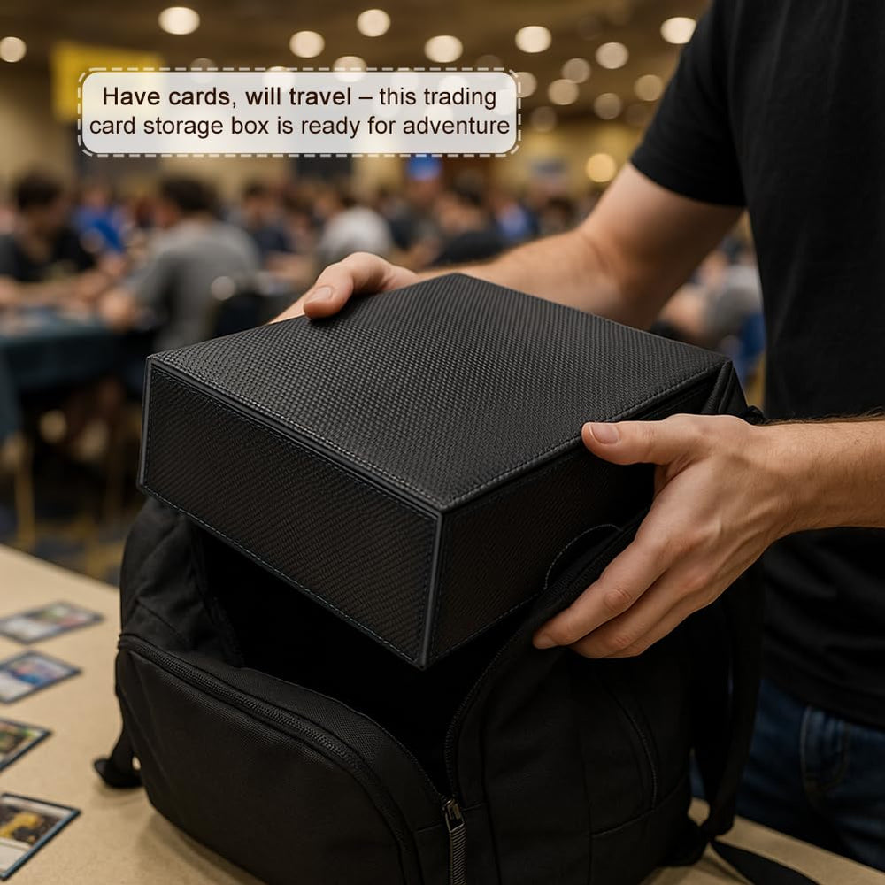 Four card stands included in JNLODGE storage box to showcase prized decks