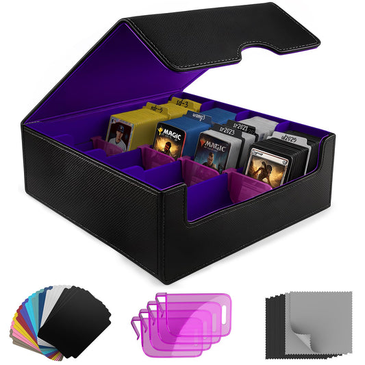 JNLODGE Trading Card Storage Box, closed with magnetic lid, ideal for travel.