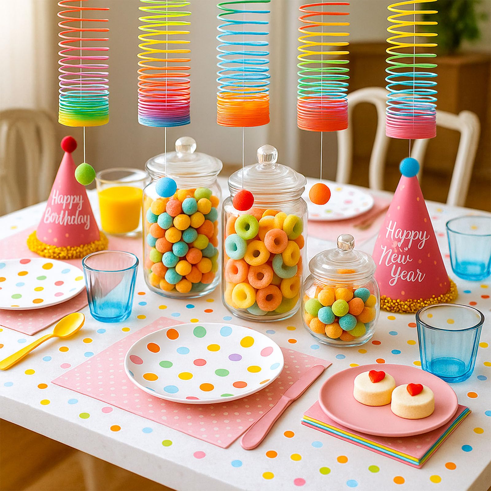 JOHOUSE rainbow spring toy ideal for carnival prizes and playful rewards