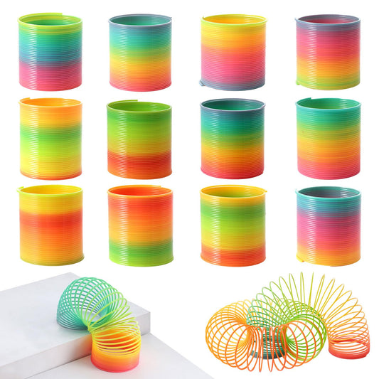 JOHOUSE rainbow spring toy, vibrant colors for party favors and gift bags