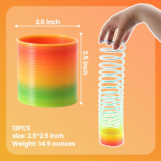 JOHOUSE stretchable rainbow spring toy, great for classroom prizes and rewards