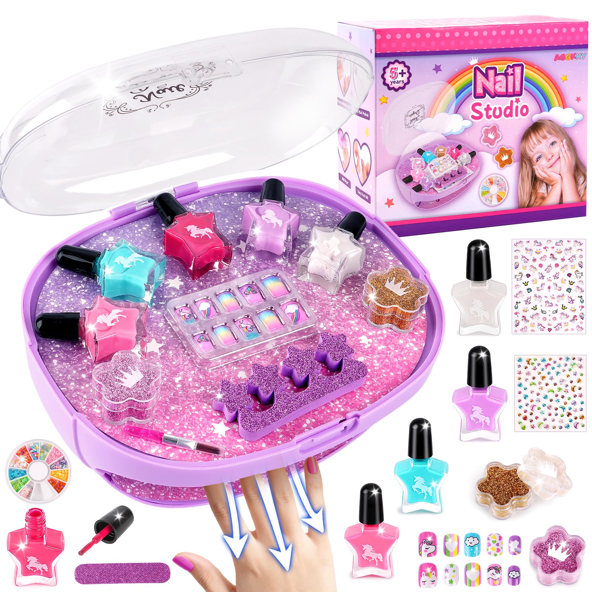JOAOYO kids nail polish set with dryer for quick, safe at-home manicures.