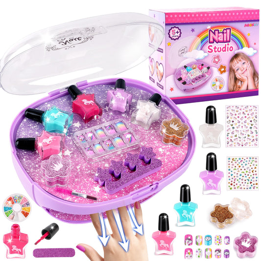JOAOYO kids nail polish set with dryer for quick, safe at-home manicures.