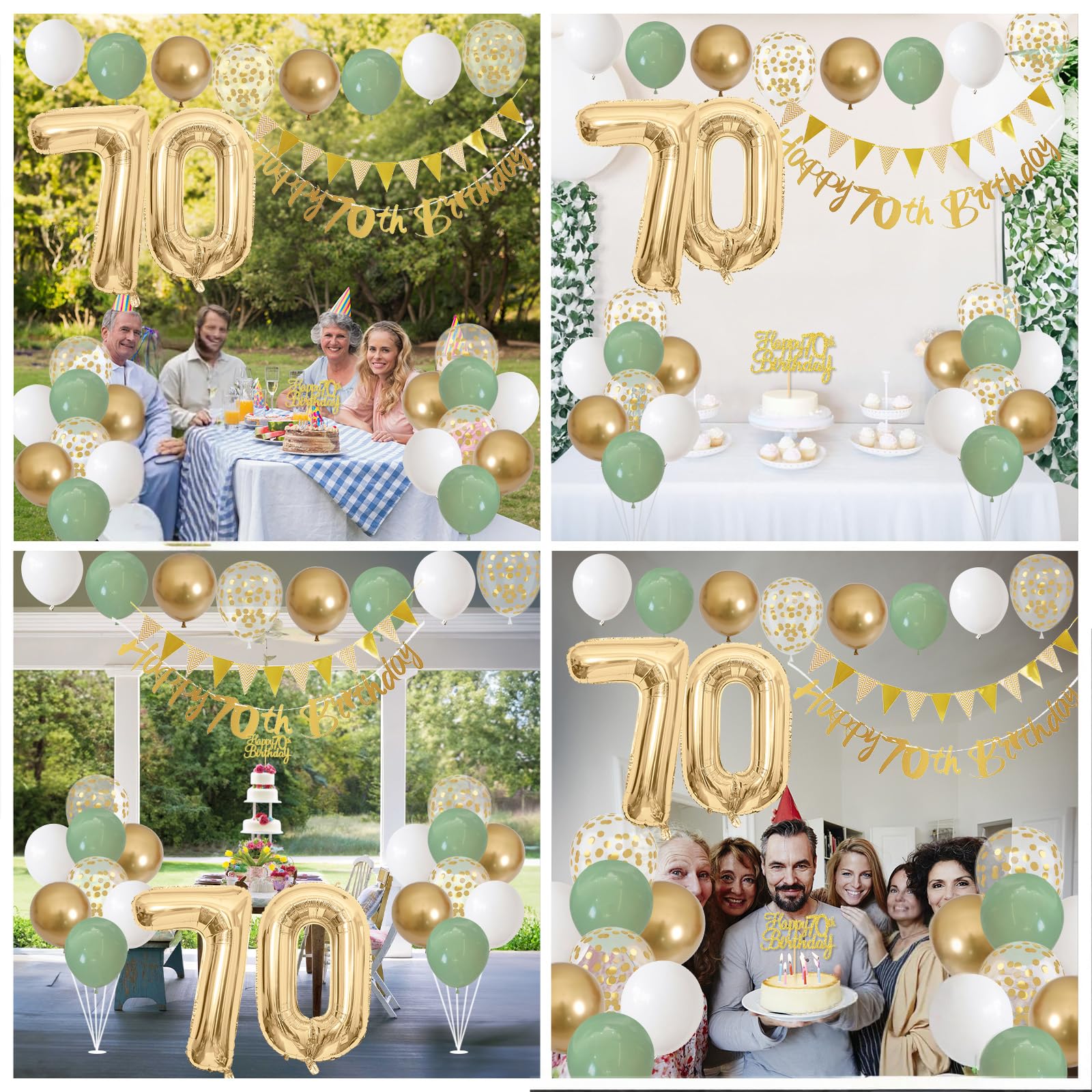 Jobkoo 12-inch gold confetti balloons—fun festive texture for photo-worthy moments.