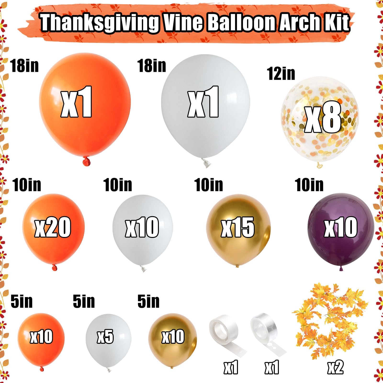 Jobkoo 18-inch orange balloon adds vibrant fall color to decor.