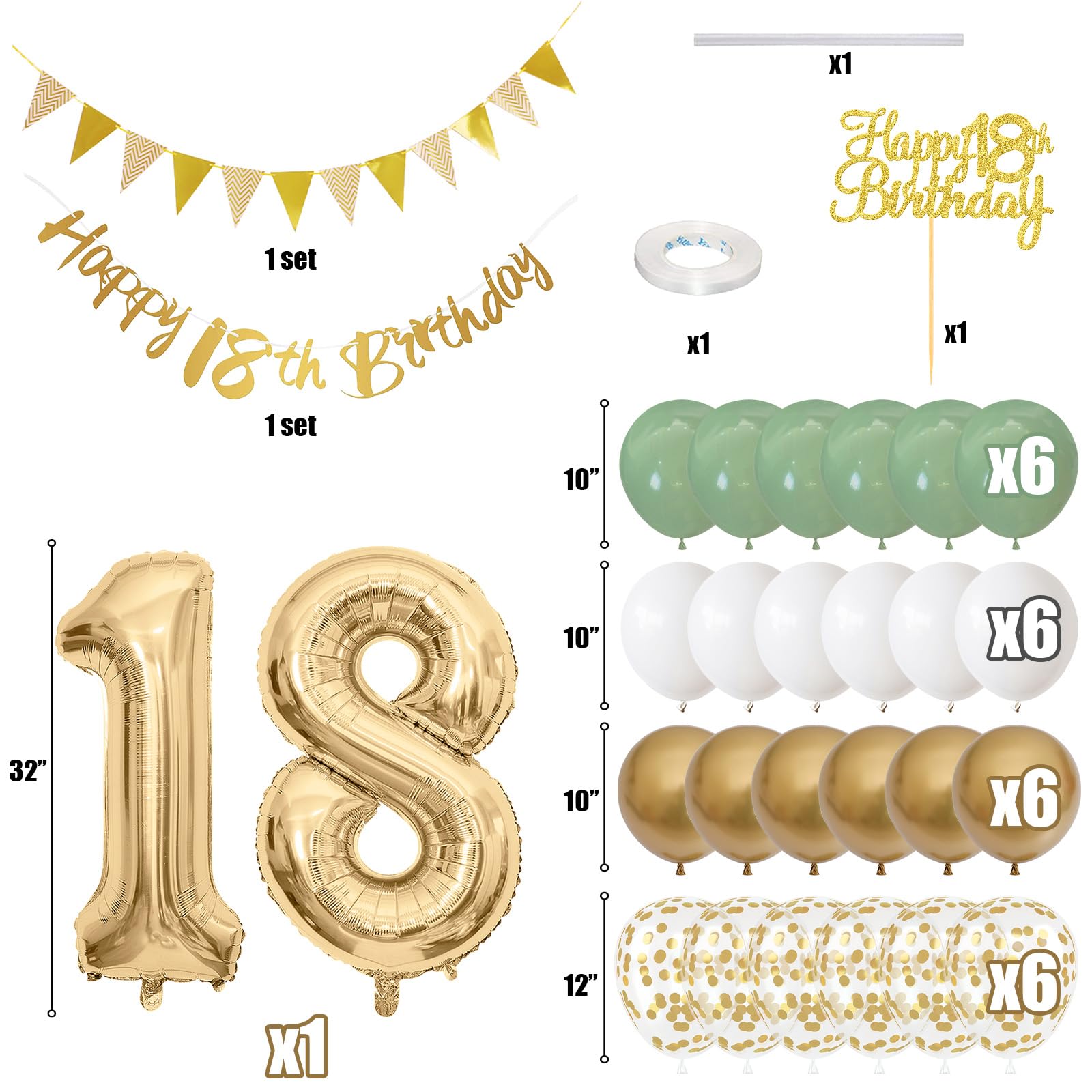 Jobkoo gold triangle bunting adds festive flair for 18th celebration