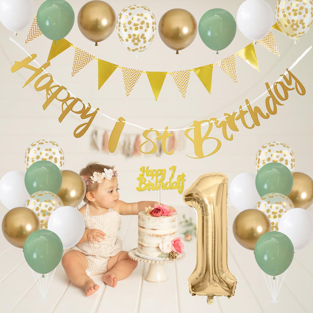 Jobkoo 1st birthday cake topper creates a focal point for photos