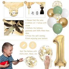 Jobkoo gold confetti 12inch balloons sparkle at the party for memorable moments.