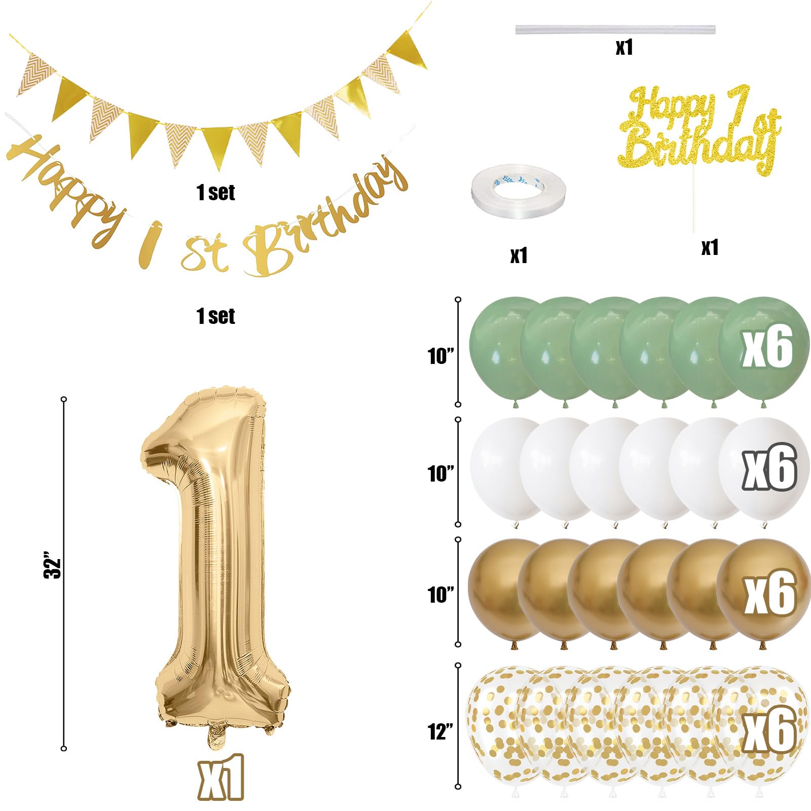 Jobkoo gold triangle flag bunting adds a premium accent to celebrations