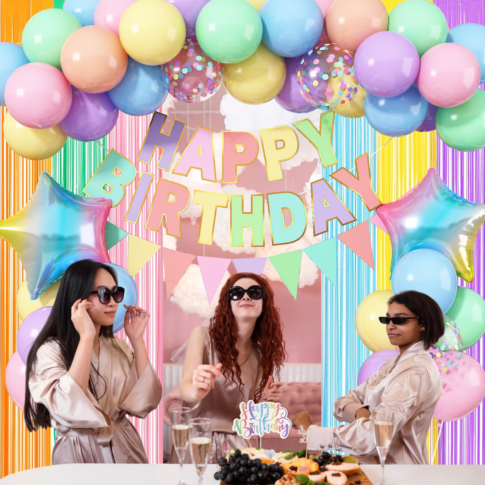 Jobkoo complete pastel party set for quick, stylish setup.