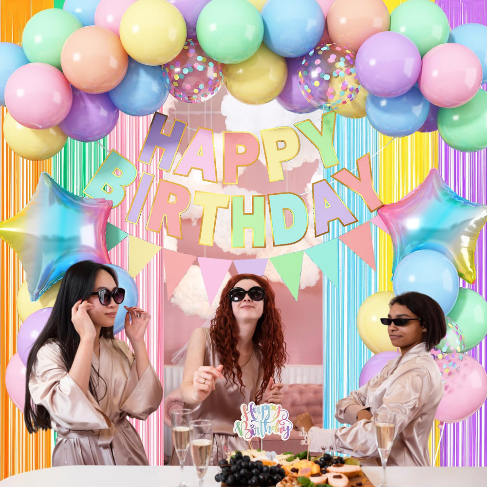 Jobkoo complete pastel party set for quick, stylish setup.