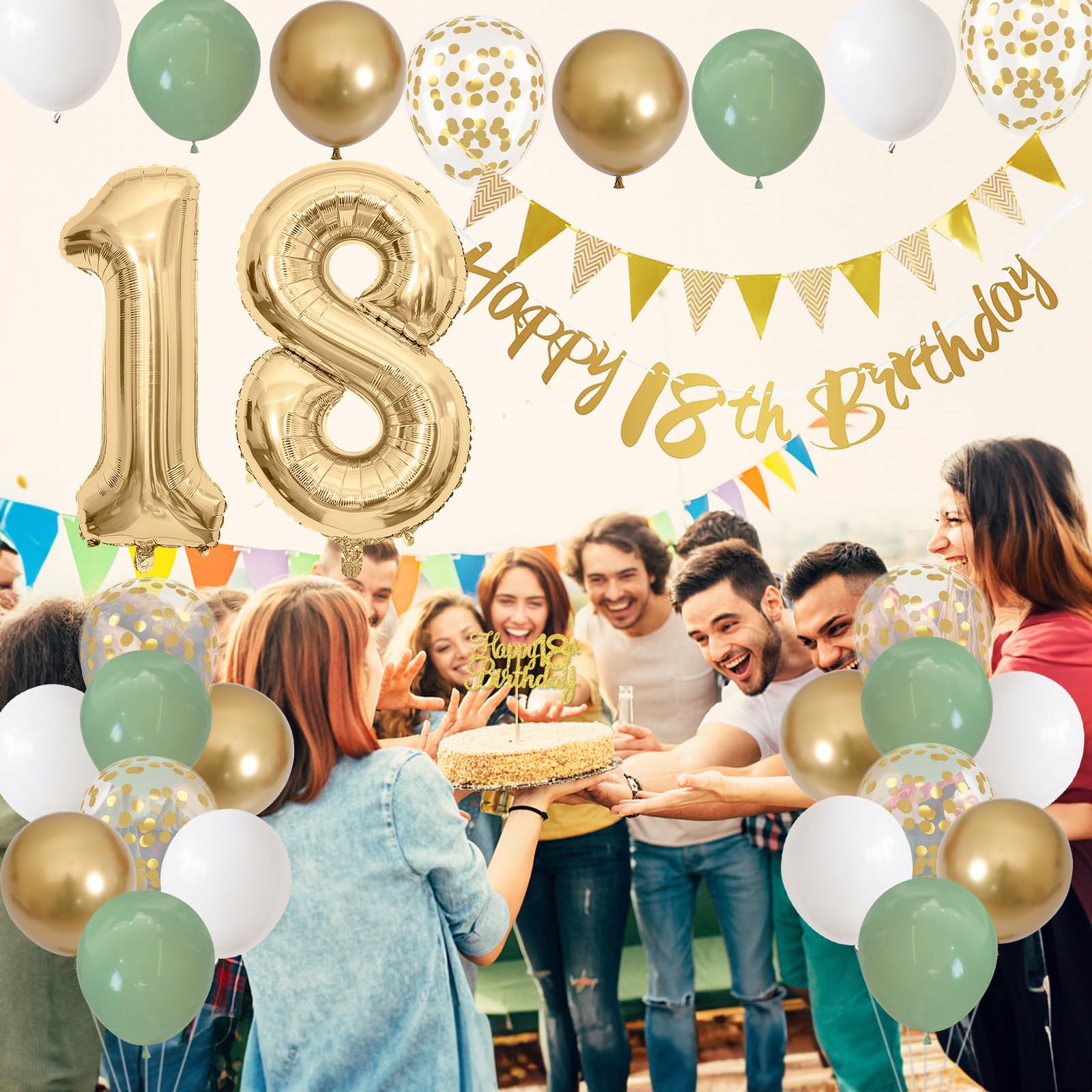 Jobkoo sage green 10-inch balloons for cohesive decor